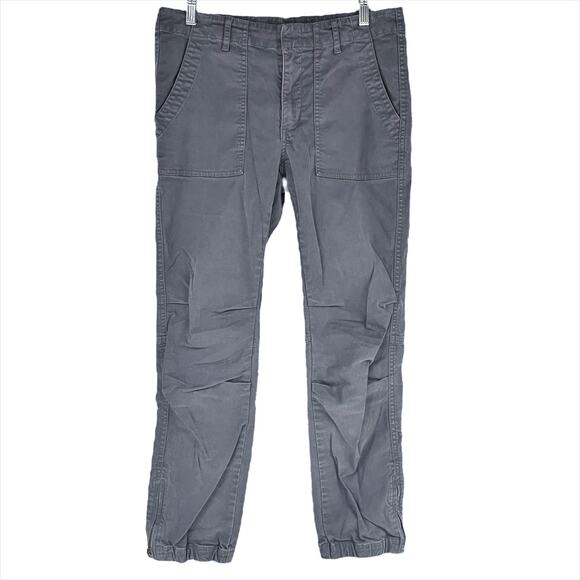 TNA ARITZIA Heroic Jogger Zip-Cuff Brushed Canvas Chino Pants Gray Size 8 - Picture 1 of 8